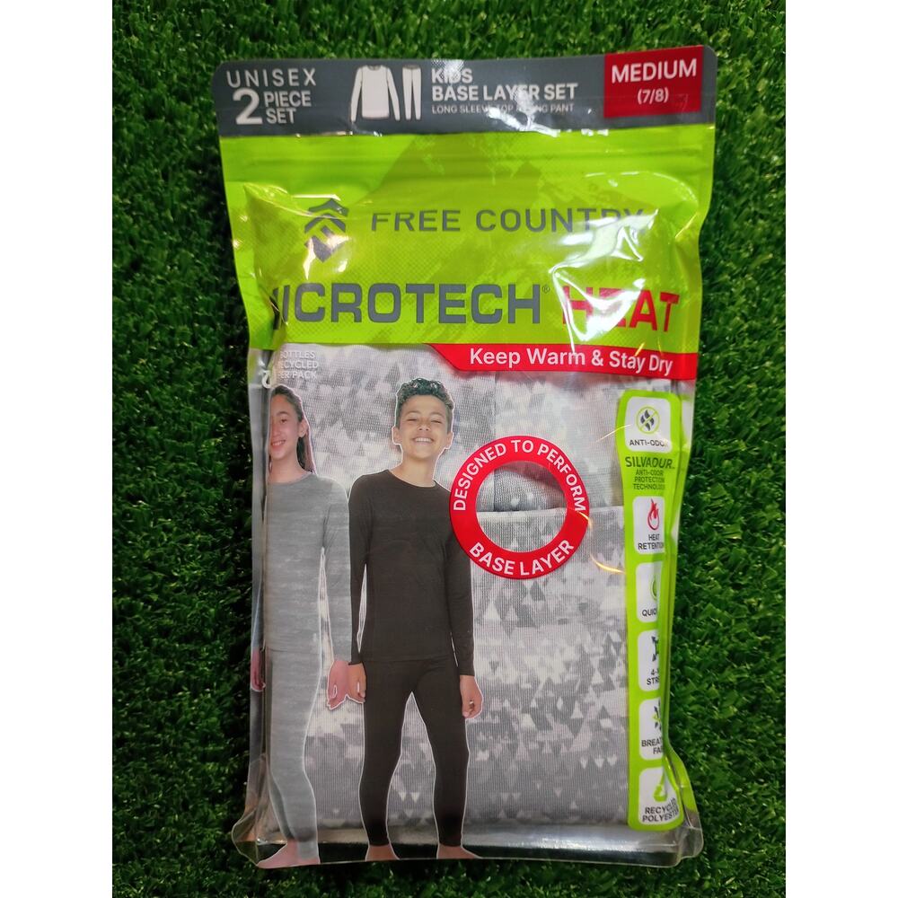 Free Country Kid's Microtech Heat Base Layer Set - NWT Medium